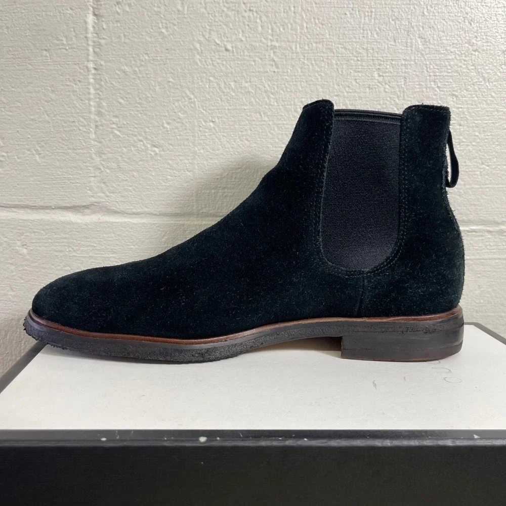 Clarks 21621 Chelsea Ankle Boots Black Suede Pull On Men's Size 11 US/10 UK